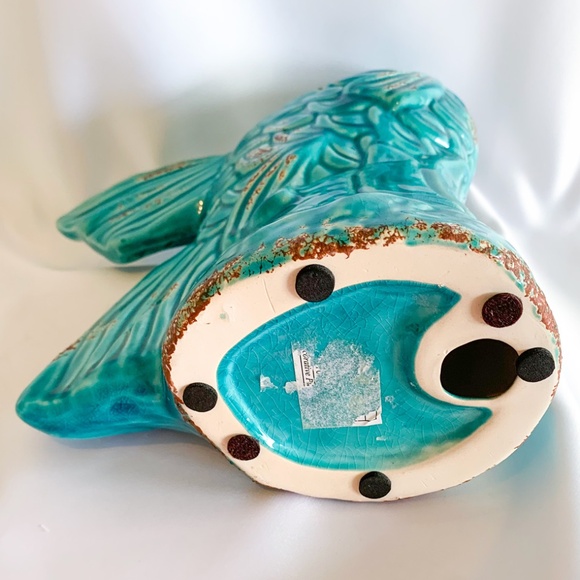 Aqua Ceramic Gold Fish Figurine coastal décor - Picture 4 of 4